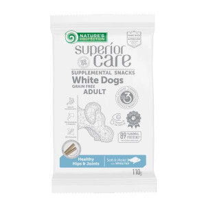 NATURE'S PROTECTION SUPERIOR CARE SNACK HIP & JOINTS gardums suņiem Baltā zivs 110g